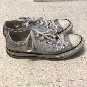 Silver Sparkly Converse